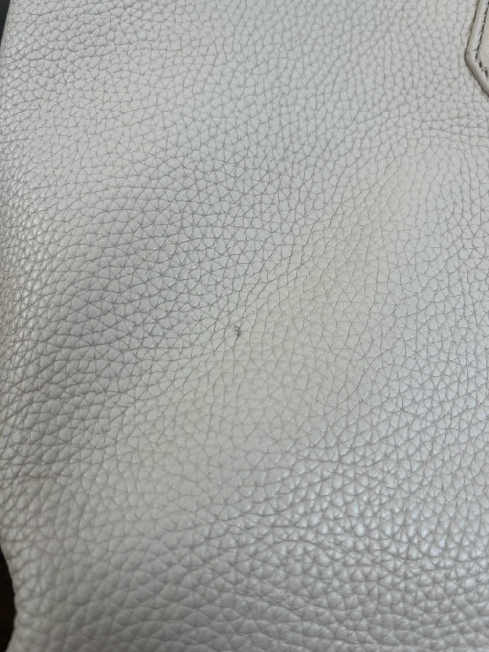 Tory Burch Light Beige Pebbled Leather Tote